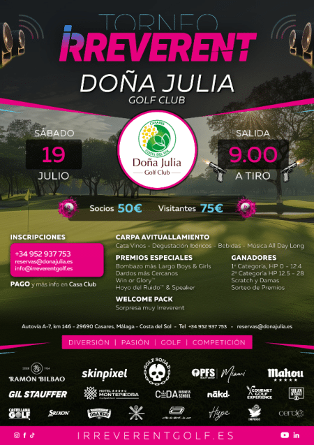 Cartel Torneo irreverent Doña Julia Golf