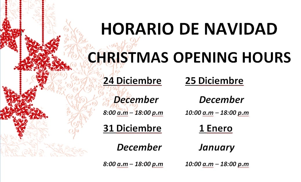 Horario Navidad 2016 Doña Julia Golf