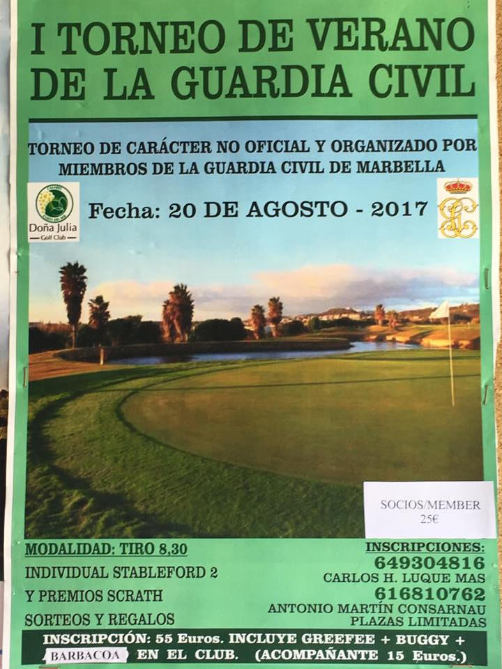 I Torneo de Golf de Verano de la Guardia Civil